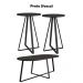 Conjunto Mesa De Centro Sala De Estar 27959 Preto Artesano