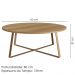 Conjunto Mesa De Centro Sala De Estar 27960 Hanover Dourado Artesano