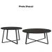 Conjunto Mesa De Centro Sala De Estar 27960 Preto Artesano