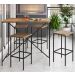 Conjunto Mesa De Jantar 100x60 Com Banquetas Steel Quadra 27848 Vermont Preto Fosco Artesano