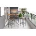 Conjunto Mesa De Jantar 100x60 Com Banquetas Steel Quadra 27848 Vermont Preto Fosco Artesano
