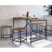Conjunto Mesa De Jantar 136x69 Com Banquetas Steel Quadra 27847 Vermont Preto Fosco Artesano