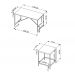 Conjunto Mesa De Jantar 136x69 Com Banquetas Steel Quadra 27847 Vermont Preto Fosco Artesano