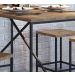 Conjunto Mesa De Jantar 136x69 Com Banquetas Steel Quadra 27847 Vermont Preto Fosco Artesano