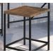 Conjunto Mesa De Jantar 136x69 Com Banquetas Steel Quadra 27847 Vermont Preto Fosco Artesano