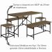 Conjunto Mesa De Jantar Com 4 Bancos Est Aço Steel Quadra 27924 Vermont Artesano