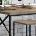 Conjunto Mesa De Jantar Com 4 Bancos Est Aço Steel Quadra 27924 Vermont Artesano