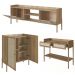 Conjunto Para Sala 3 Peças Palhinha 27929x27930x27936 Linha Oslo Hanover Artesano
