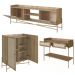 Conjunto Para Sala 3 Peças Palhinha 28929x28930x28936 Linha Oslo Hanover Artesano