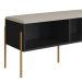 Conjunto Sapateira Banco e Prateleira 28979 Nero Dourado Artesano