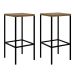 Conjunto com 2 Banquetas Steel Quadra Vermont e Preto