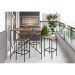 Conjunto com 2 Banquetas Steel Quadra Vermont e Preto