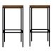 Conjunto com 2 Banquetas Steel Quadra Vermont e Preto