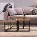 Conjunto com 3 Mesas de Centro Cube Vermont e Preto