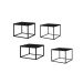Conjunto com 4 Mesas de Centro Cube Preto