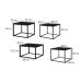 Conjunto com 4 Mesas de Centro Cube Preto