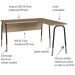 Conjunto de Escritório Mesa L e Gaveteiro 28004X27998 Hanover Nero Artesano