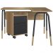 Conjunto de Escritório Mesa em L e Gaveteiro 28002X27998 Preto Hanover Artesano
