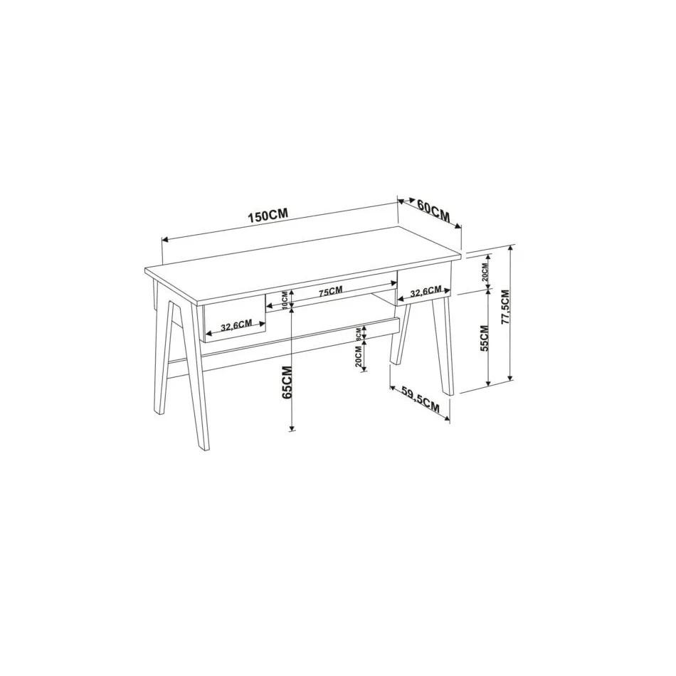 Escrivaninha 03 Gavetas Trend Home Office