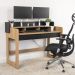 Escrivaninha 2 Gavetas 128 cm 28000 Hanover Nero Artesano