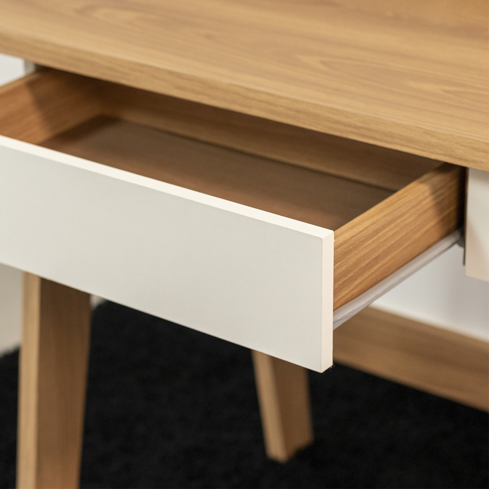 Escrivaninha 2 Gavetas 139 cm 27999 Hanover Branco Artesano