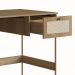 Escrivaninha 2 Gavetas 139Cm Palhinha Pé Metal Oslo