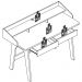 Escrivaninha 2 Gavetas E Armario 27999X27996 Hanover Branco Artesano
