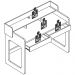 Escrivaninha 2 Gavetas E Gaveteiro 28000X27998 Hanover Branco Artesano
