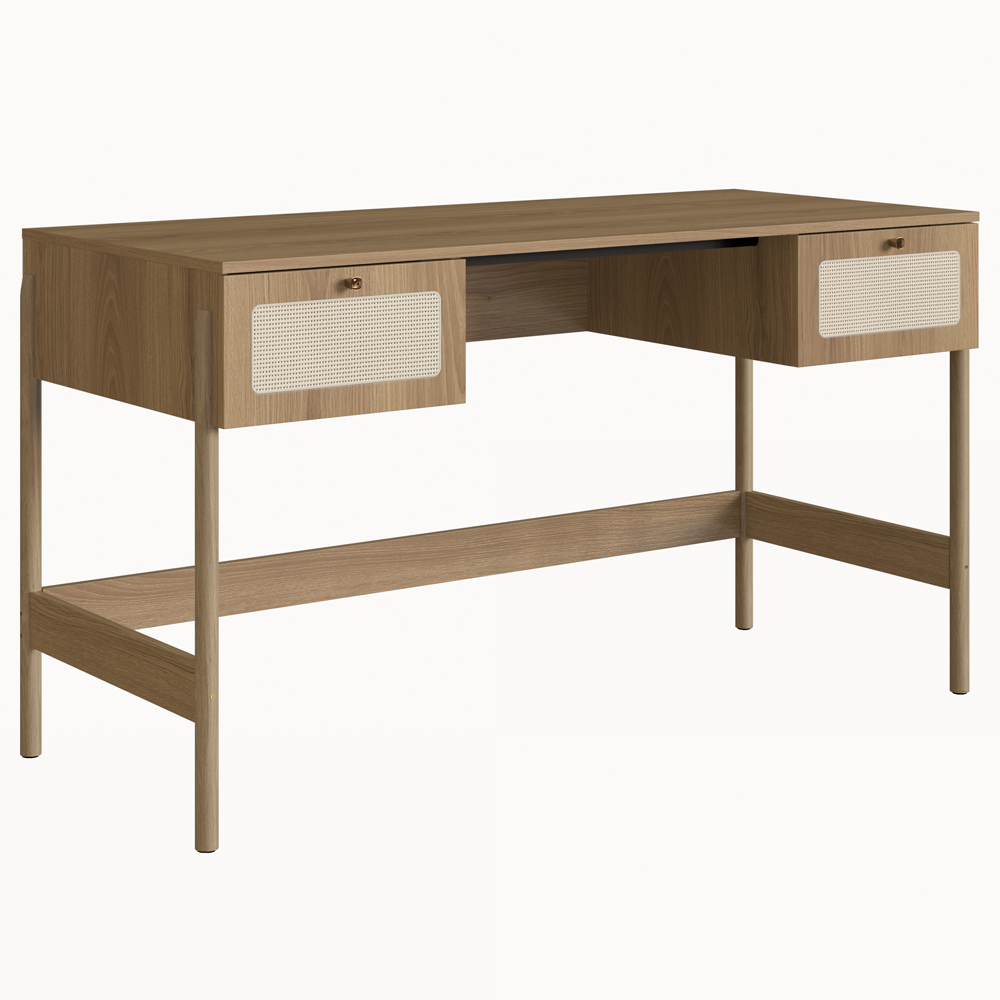 Escrivaninha 2 Gavetas Palhinha 27931 Linha Oslo Hanover Artesano