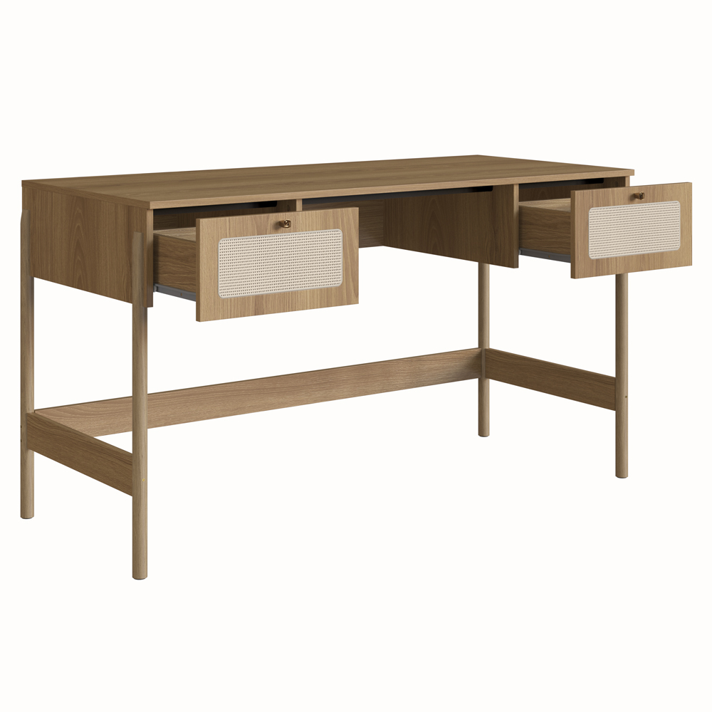 Escrivaninha 2 Gavetas Palhinha 27931 Linha Oslo Hanover Artesano