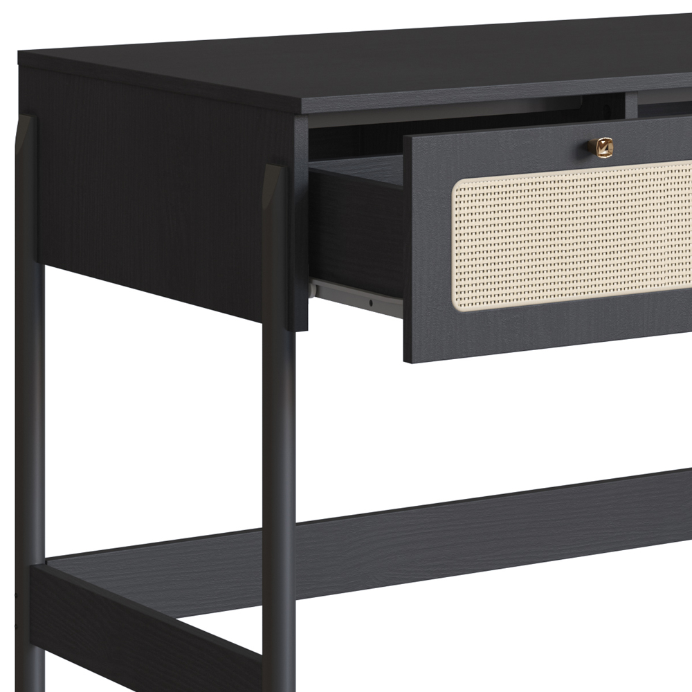 Escrivaninha 2 Gavetas Palhinha 27931 Linha Oslo Nero Artesano