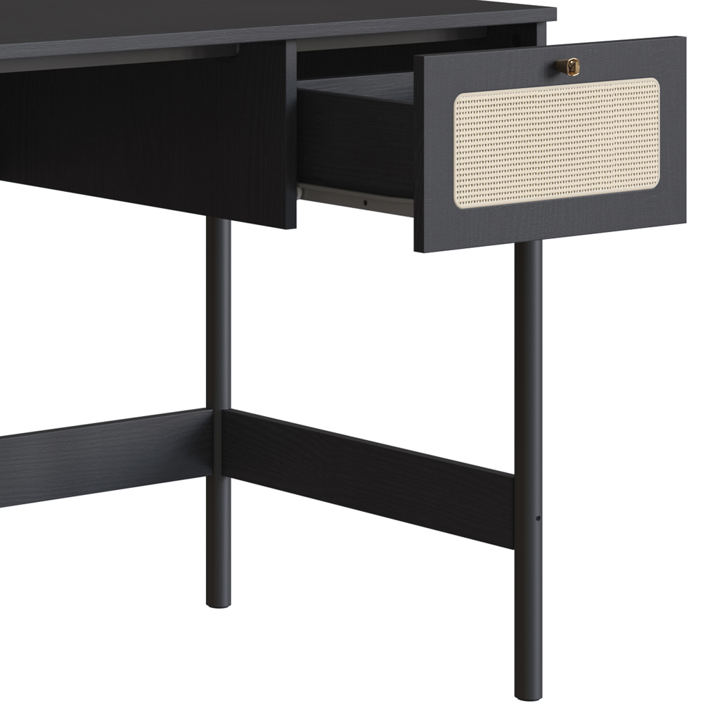 Escrivaninha 2 Gavetas Palhinha 27931 Linha Oslo Nero Artesano