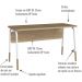 Escrivaninha Com Gaveteiro E Balcao 27988X27995X27998 Branco Hanover Artesano