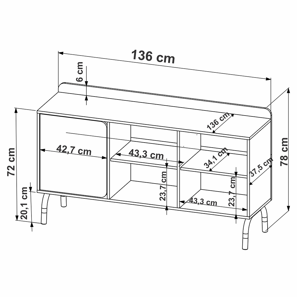 Escrivaninha Com Gaveteiro E Balcao 27988X27995X27998 Nero Hanover Artesano