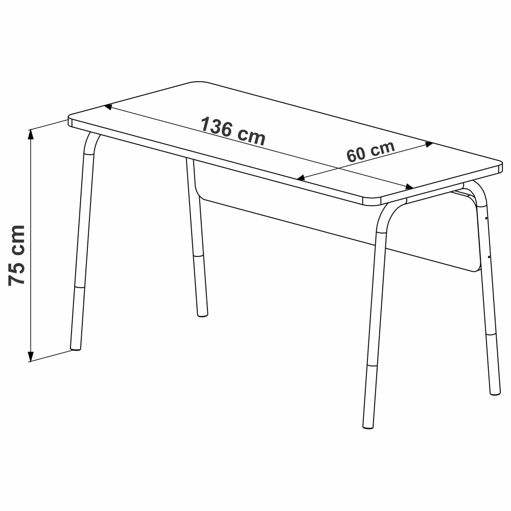 Escrivaninha Com Gaveteiro E Balcao 27988X27995X27998 Nero Hanover Artesano