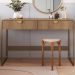 Escrivaninha Organico 2 Gavetas 125 cm 28067 Hanover Dourado Artesano