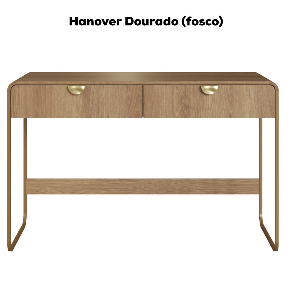 Escrivaninha Organico 2 Gavetas 125 cm 28067 Hanover Dourado Artesano