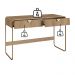 Escrivaninha Organico 2 Gavetas 125 cm 28067 Hanover Dourado Artesano