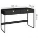 Escrivaninha Organico 2 Gavetas 125 cm 28067 Nero Preto Artesano