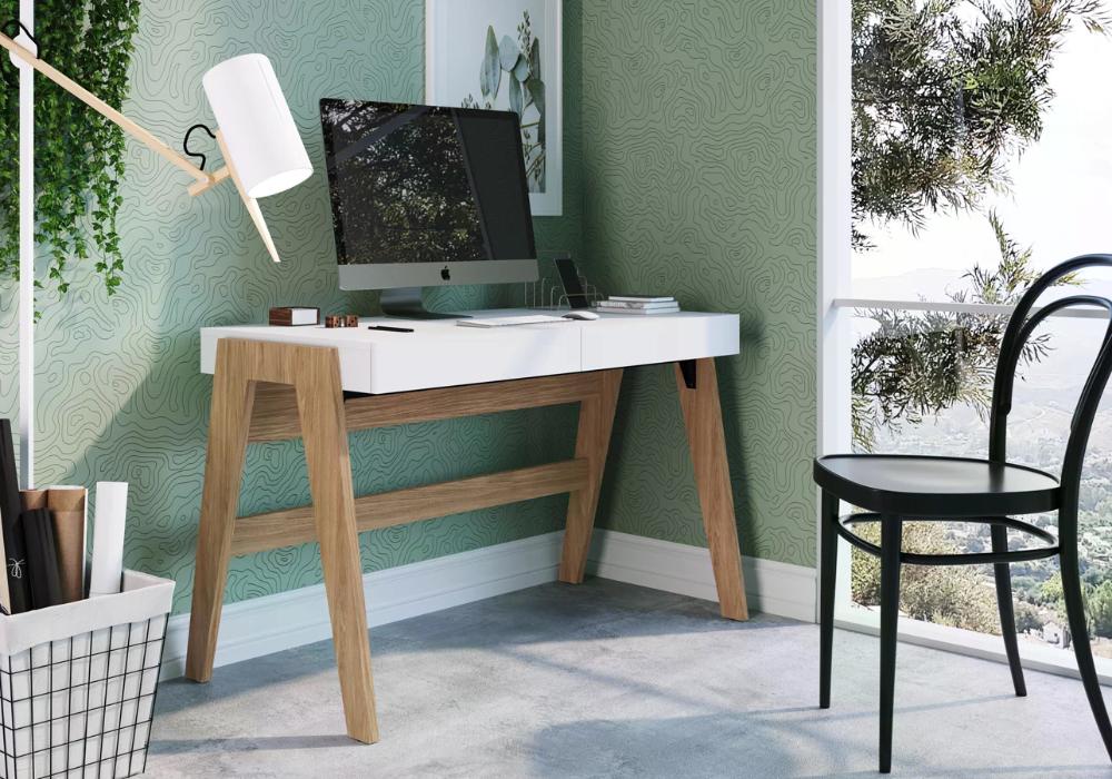 Escrivaninha Para Escritorio 26105 Linha Trend Hanover Off White Artesano