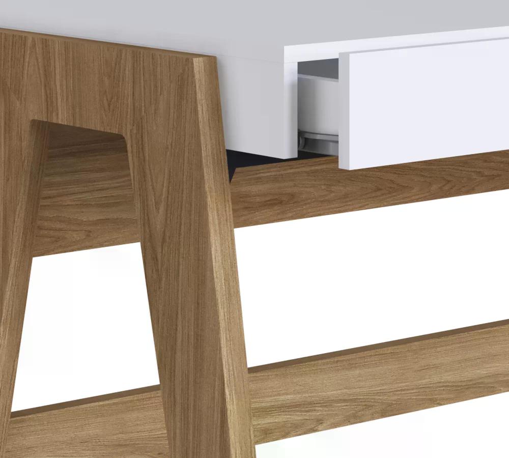 Escrivaninha Para Escritorio 26105 Linha Trend Hanover Off White Artesano