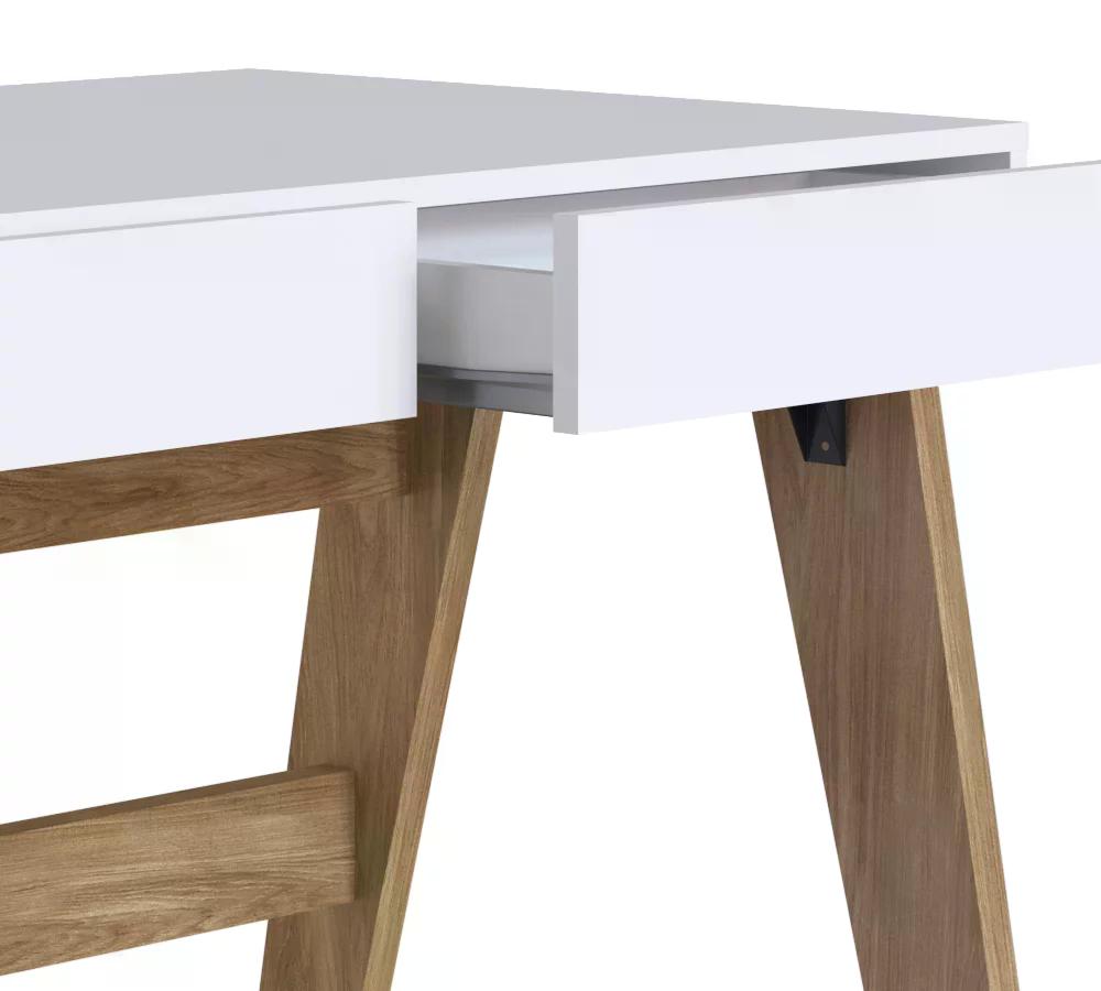 Escrivaninha Para Escritorio 26105 Linha Trend Hanover Off White Artesano