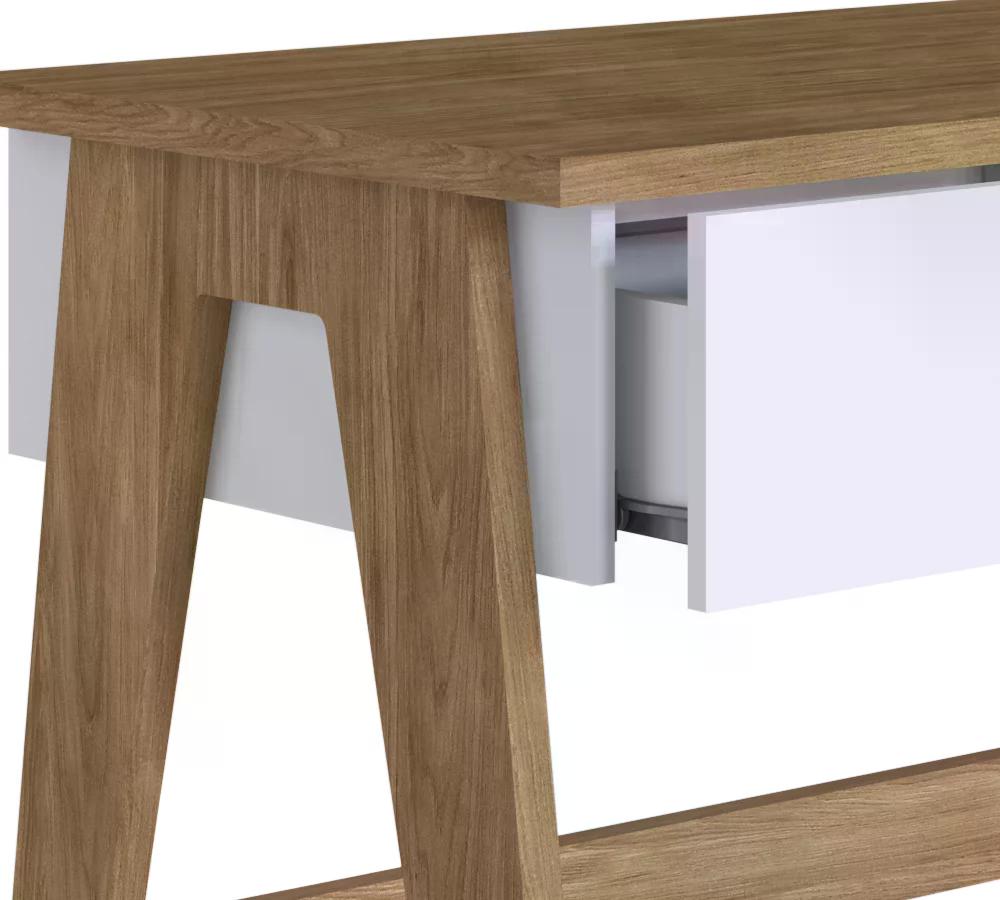 Escrivaninha Para Escritorio 26106 Linha Trend Hanover Off White Artesano