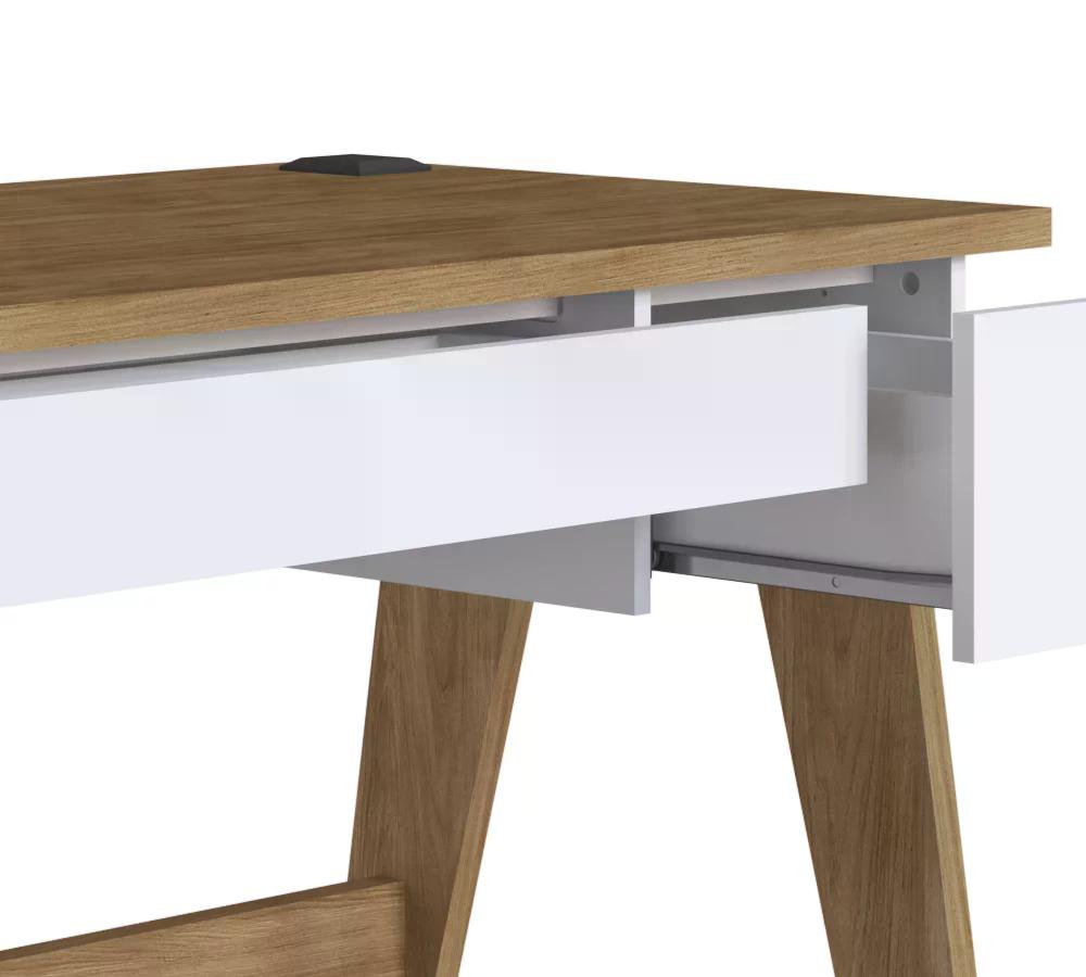 Escrivaninha Para Escritorio 26106 Linha Trend Hanover Off White Artesano