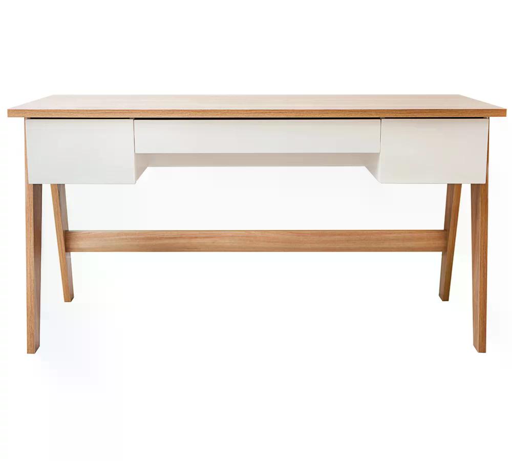 Escrivaninha Para Escritorio 26106 Linha Trend Hanover Off White Artesano