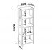 Estante 04 Prateleiras 26125 Linha Trend Hanover Off White Artesano