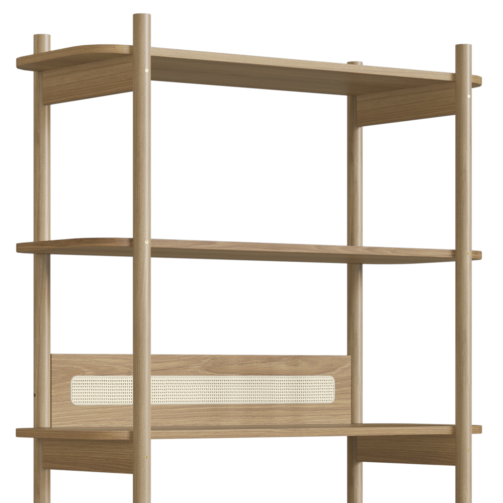 Estante 180 CM 6 Prateleiras Pes Madeira Oslo 27965 Hanover Artesano