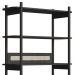 Estante 180 CM 6 Prateleiras Pes Madeira Oslo 27965 Nero Artesano