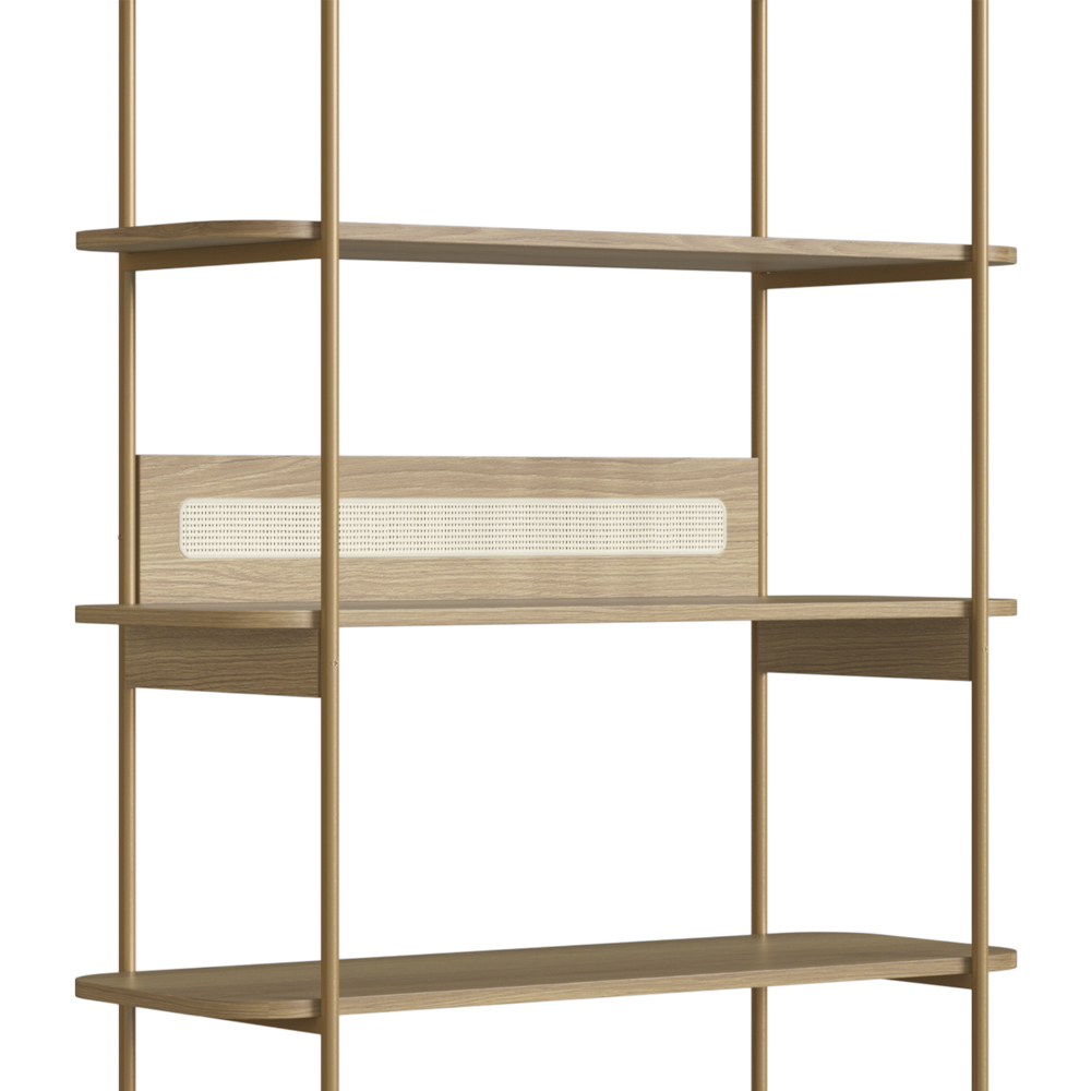 Estante 180 CM 6 Prateleiras Pes Metal Oslo 28965 Hanover Artesano