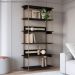 Estante 180 CM 6 Prateleiras Pes Metal Oslo 28965 Nero Artesano